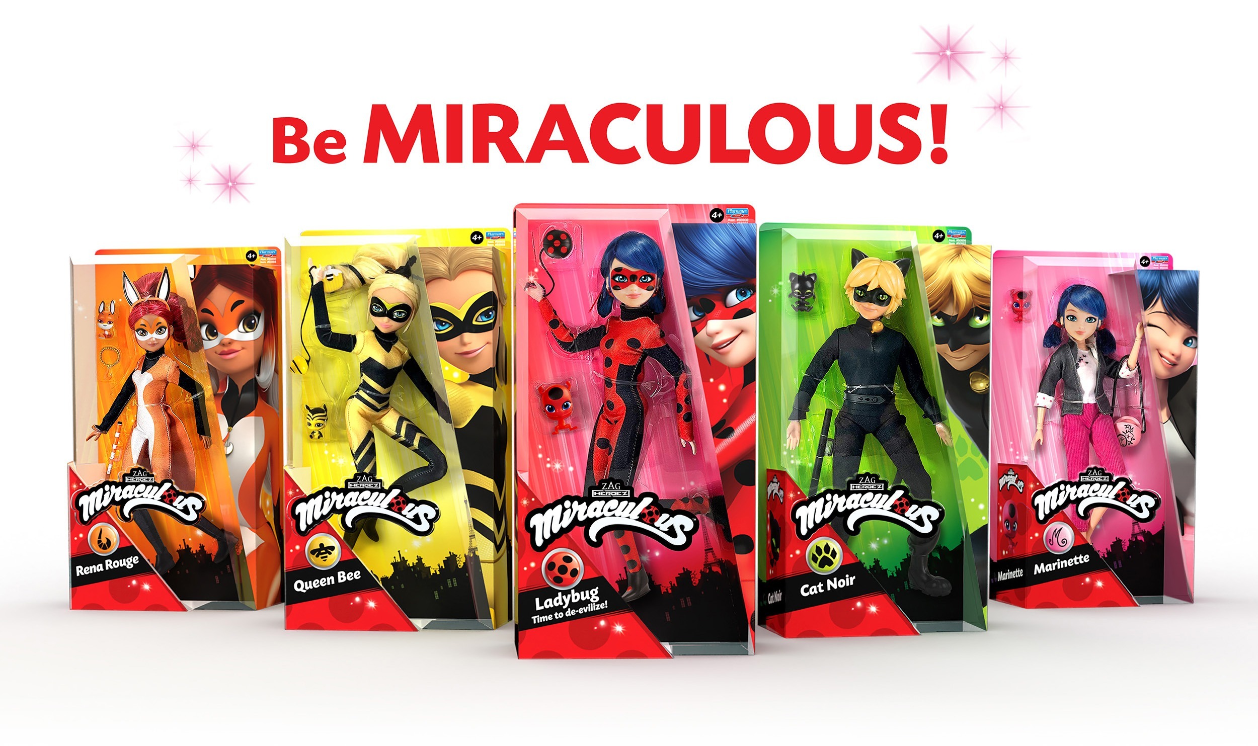 Miraculous LadyBug package design for Playmates Toys by McHale Design