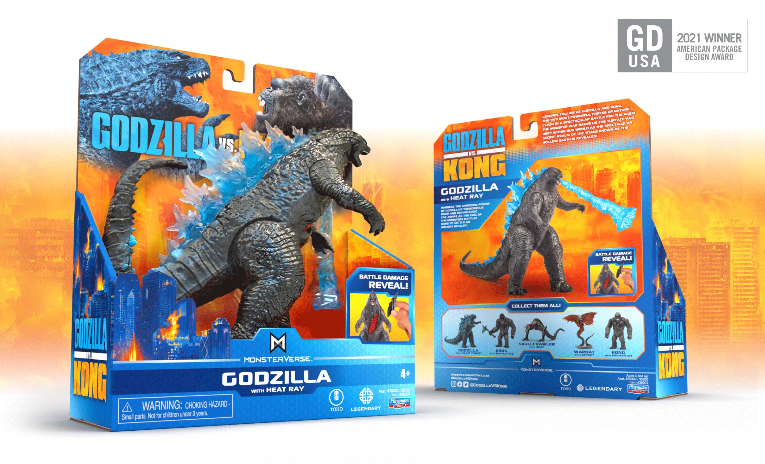 Monsterverse Godzilla vs King Kong package design by McHale Design