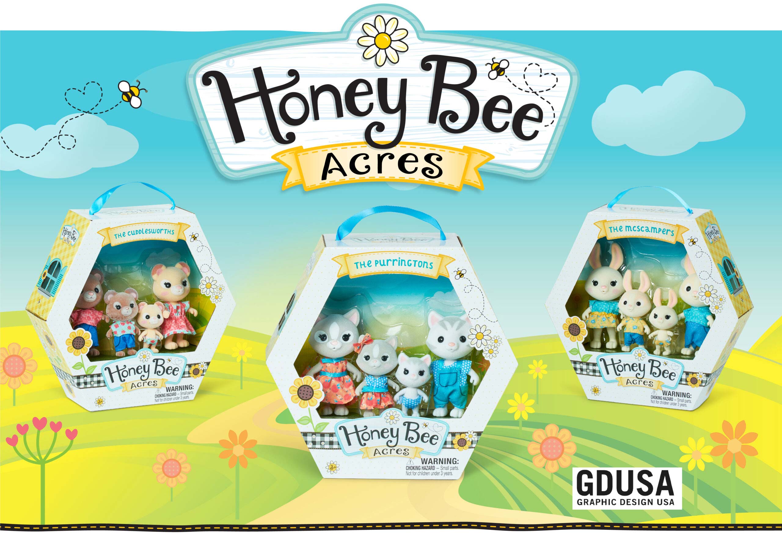 Honey Bee Acres Branding Logo and Package Design by McHale Design for Sunny Days Entertainment