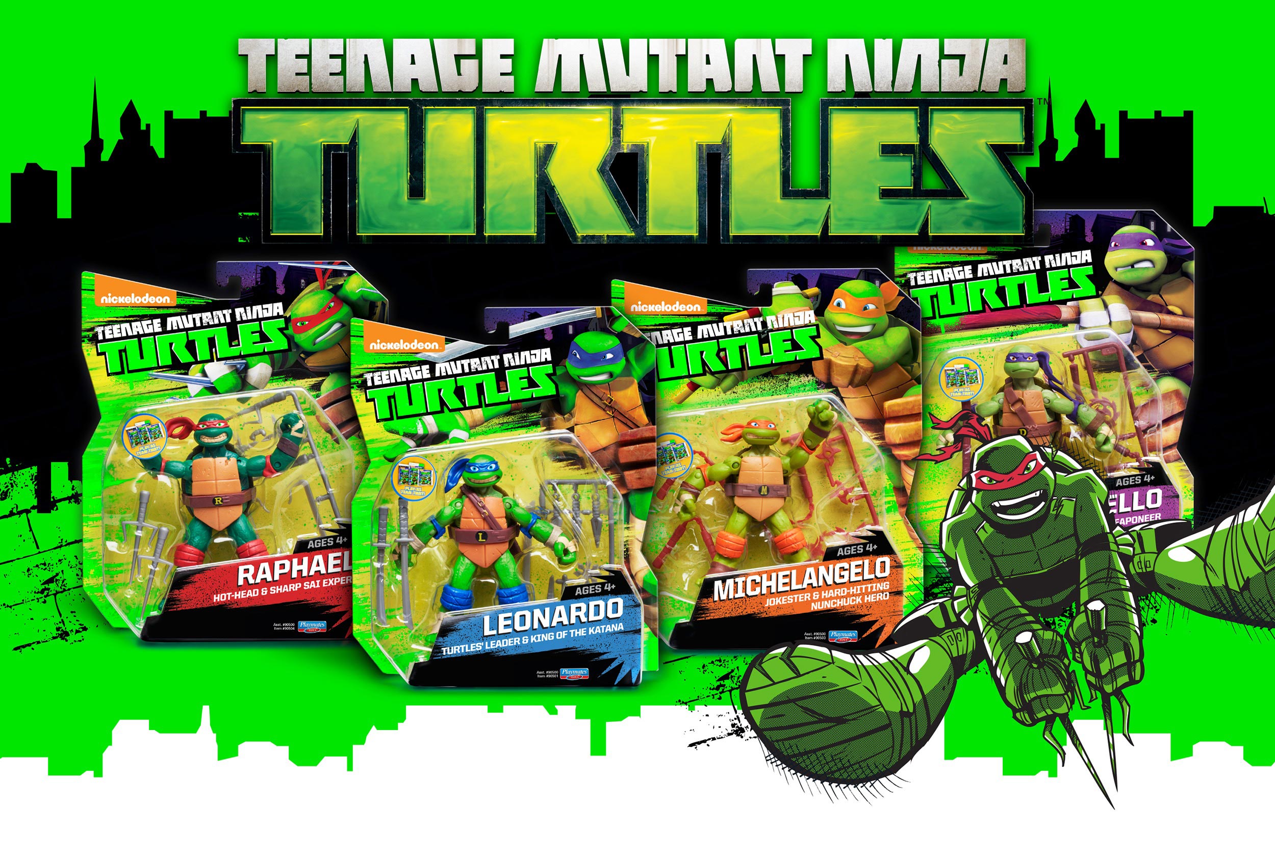 TMNT package design for Playmates Toys by McHale Design