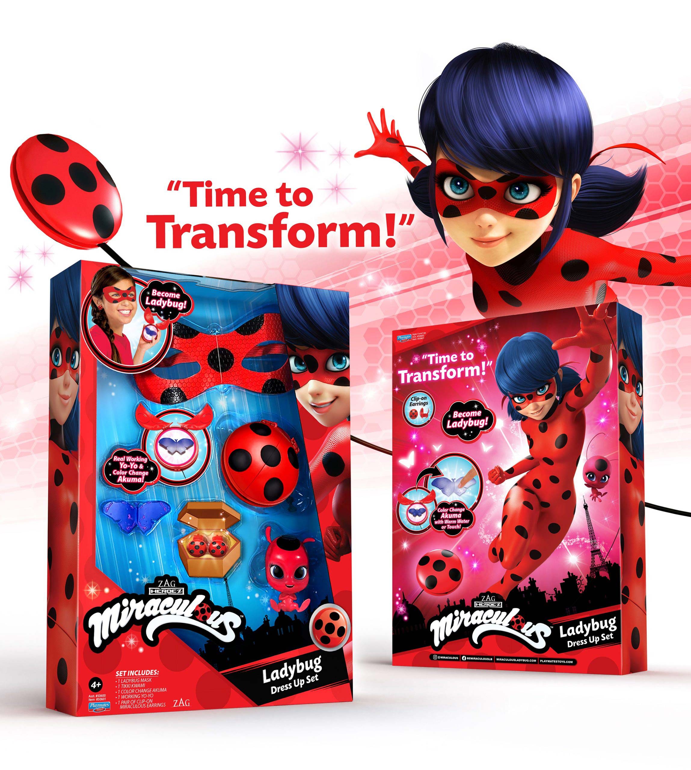 Miraculous LadyBug package design for Playmates Toys by McHale Design