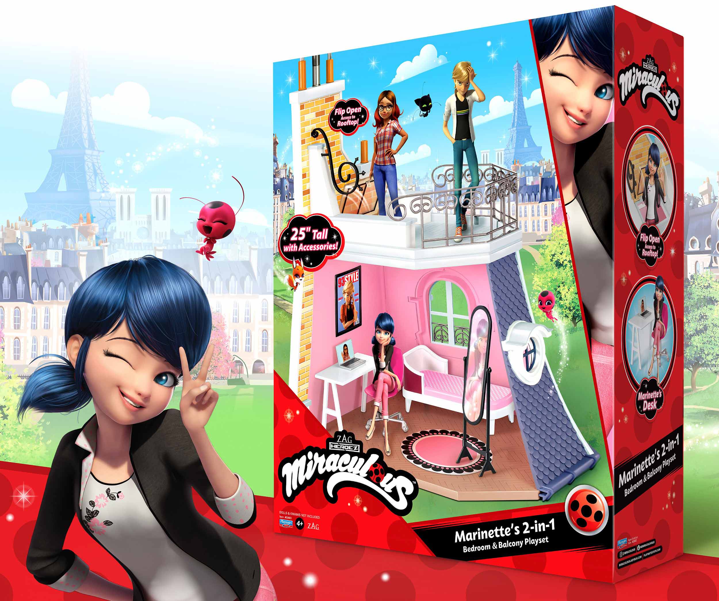 Miraculous Ladybug package design for Playmates Toys by McHale Design
