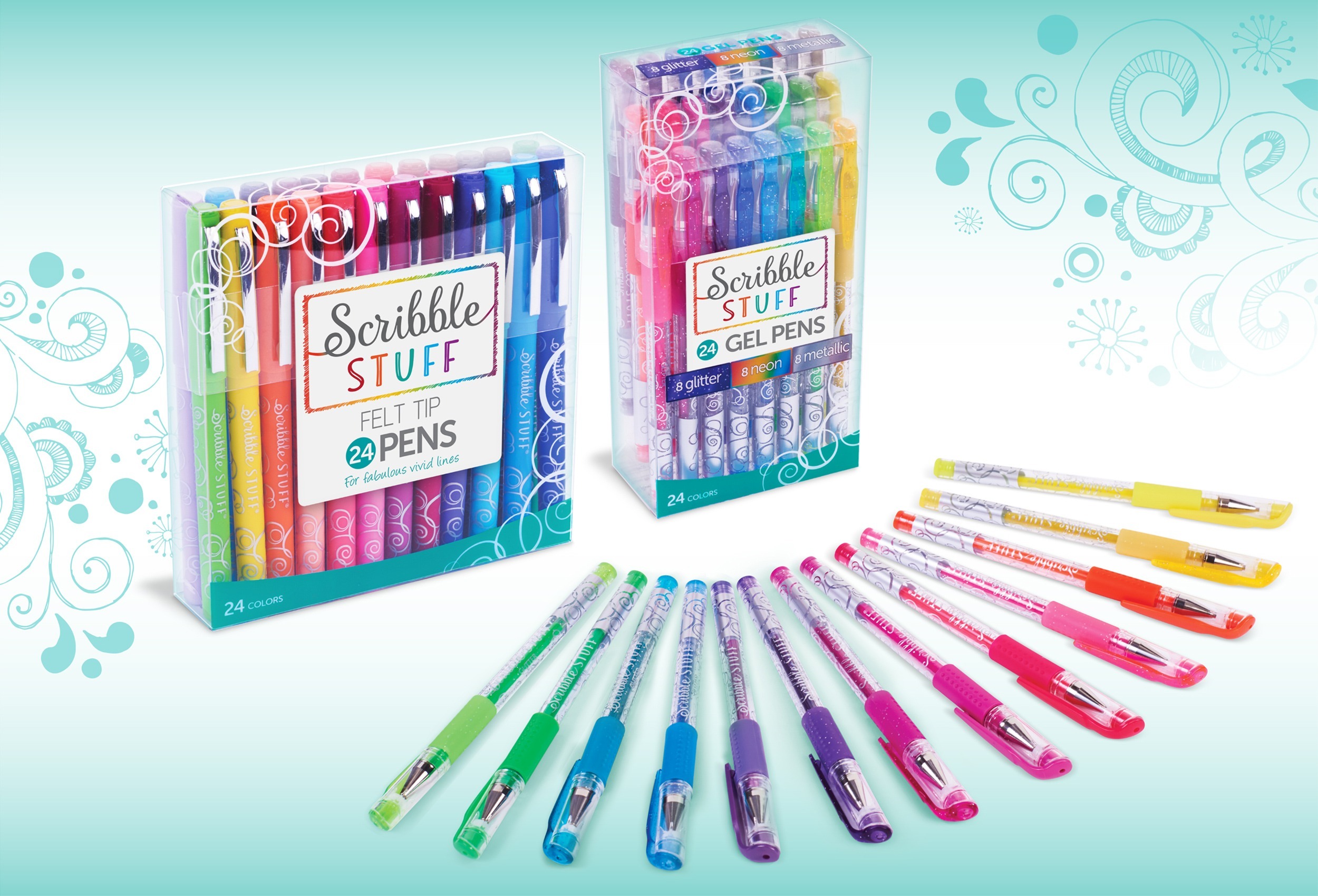 Scribble Stuff branding and package design for Mattel Mega Brands