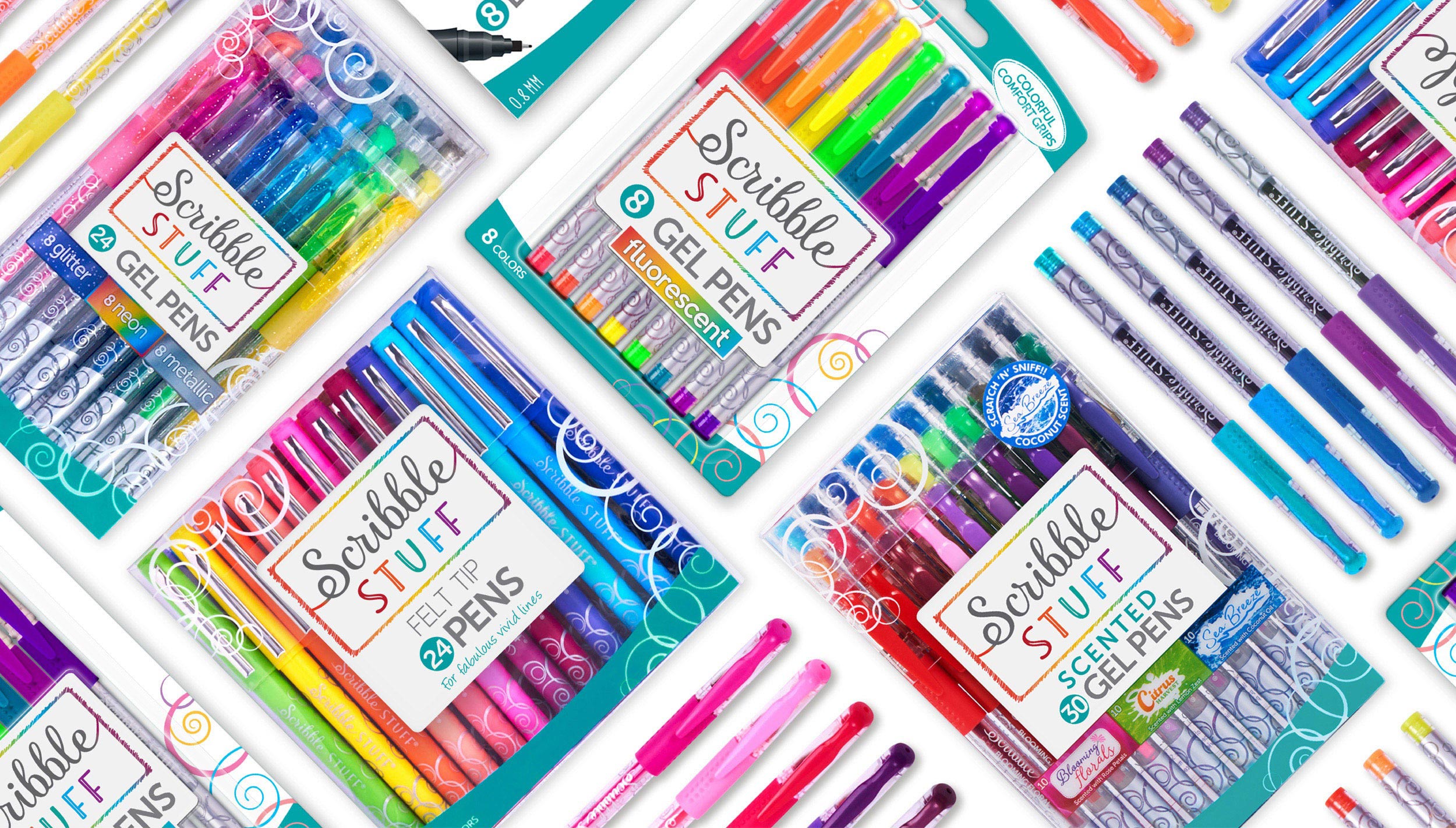 Scribble Stuff branding and package design for Mattel Mega Brands