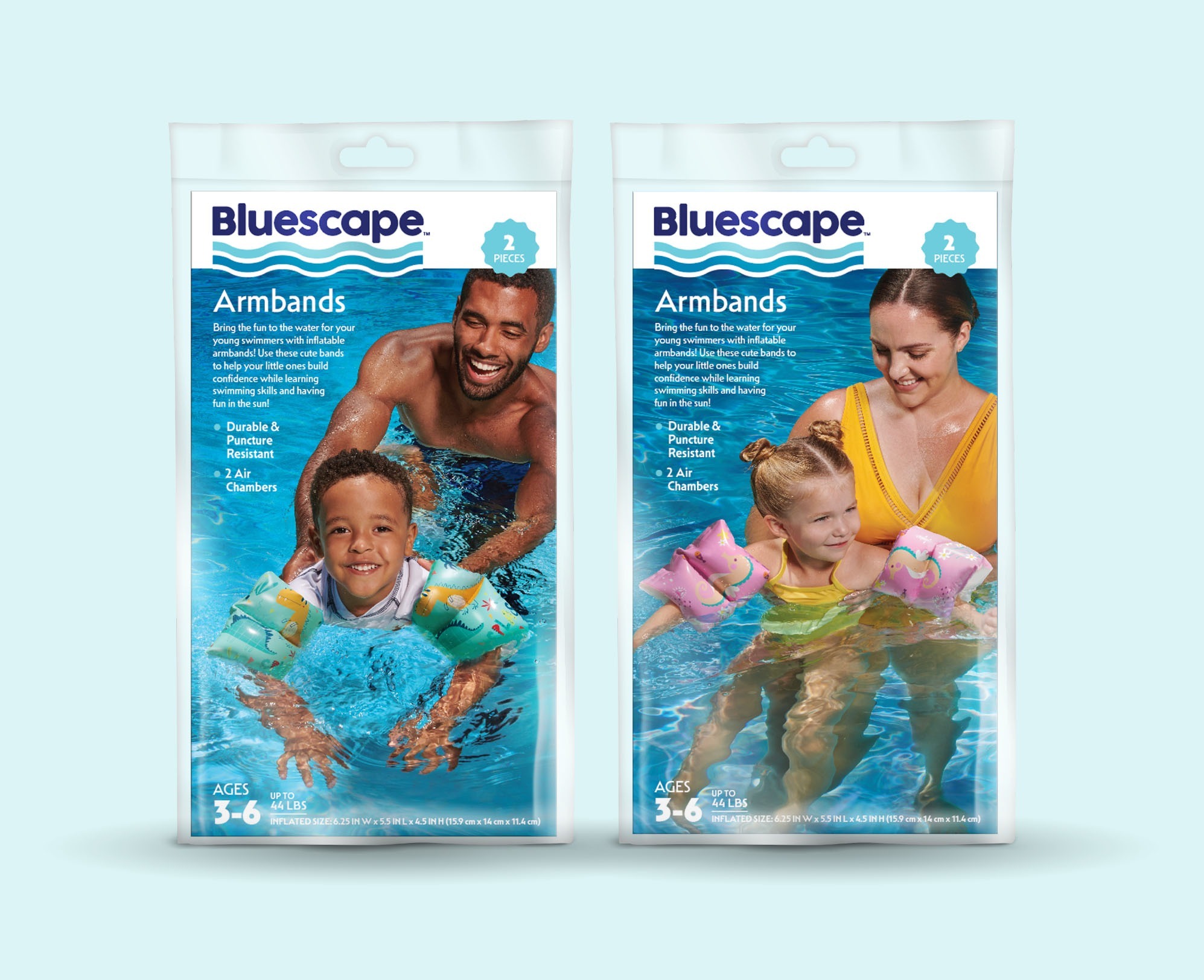 Lifestyle product photography: Two samples of Bluescape brand products using McHale Design photography