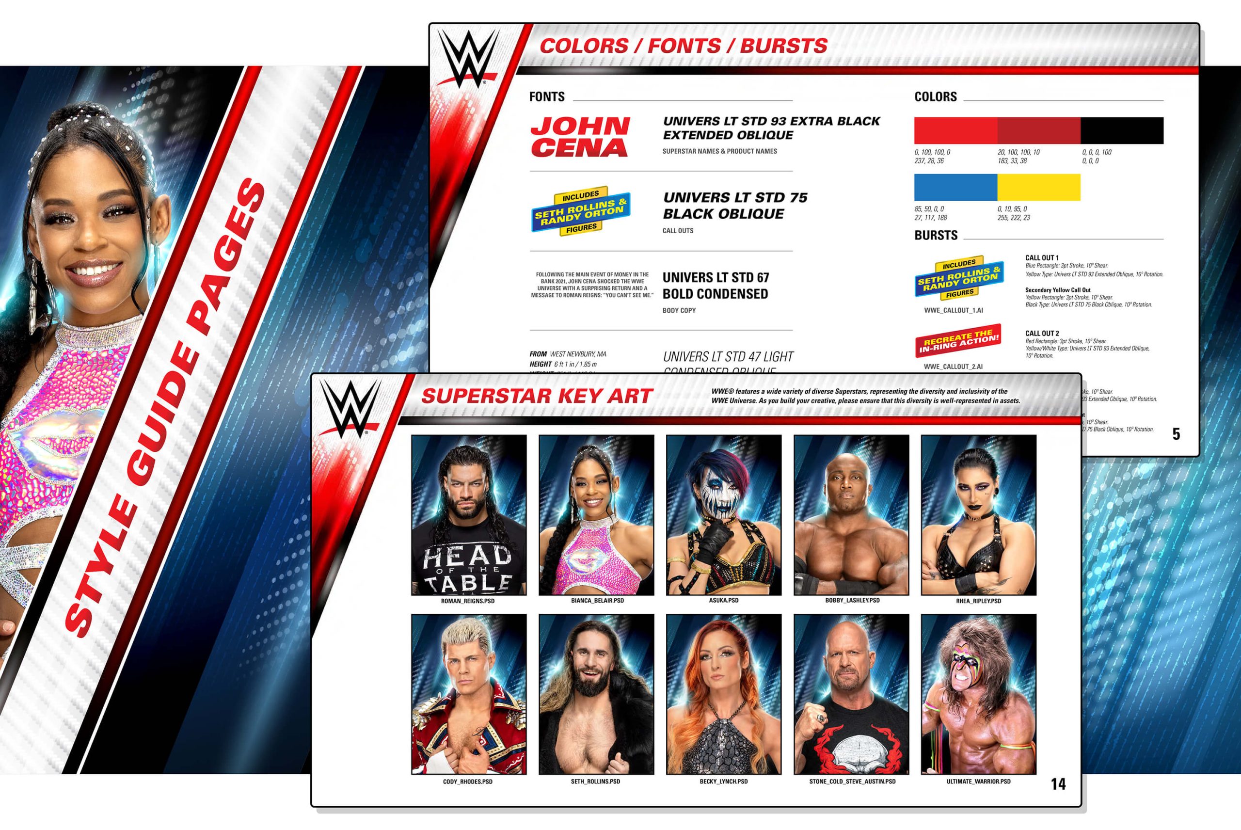 WWE Branding Packaging Style Guide : Style Guide assets and Key art